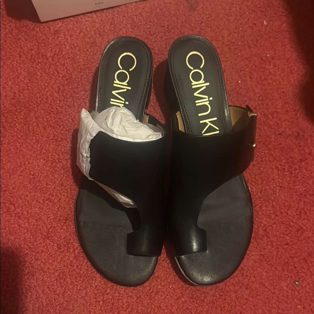 Calvin Klein Black Women's Mules